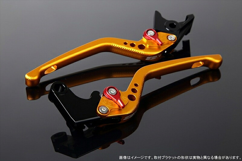 バイクパーツ ハンドル SPEEDRA(エスエスケイ スピードラ) アジャストレバー 3D ロング Mゴールド/Mレッド GSX250R Vストローム250 RGV250γ VJ23A LVEM048GD-RD 4580540517610