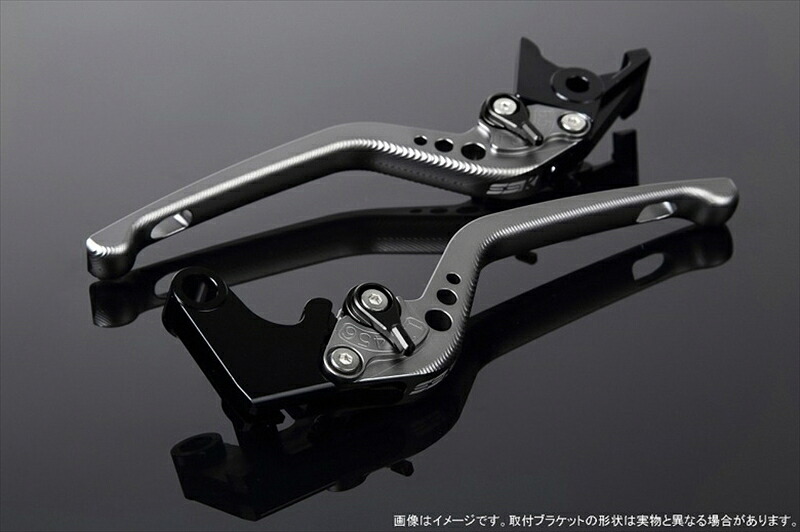 バイクパーツ ハンドル SPEEDRA(エスエスケイ スピードラ) アジャストレバー 3D ロング Mチタン/Mブラック GSX250R Vストローム250 RGV250γ VJ23A LVEM048TM-BK 4580540517641