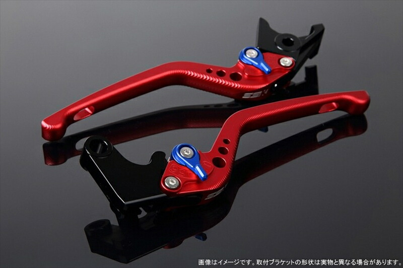バイクパーツ ハンドル SPEEDRA(エスエスケイ スピードラ) アジャストレバー 3D ロング Mレッド/Mブルー GSX250R Vストローム250 RGV250γ VJ23A LVEM048RD-BE 4580540517764