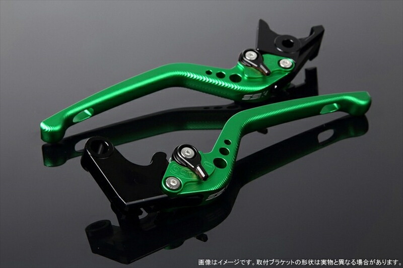 バイクパーツ ハンドル SPEEDRA(エスエスケイ スピードラ) アジャストレバー 3D ロング Mグリーン/Mブラック GSX250R Vストローム250 RGV250γ VJ23A LVEM048GN-BK 4580540517856