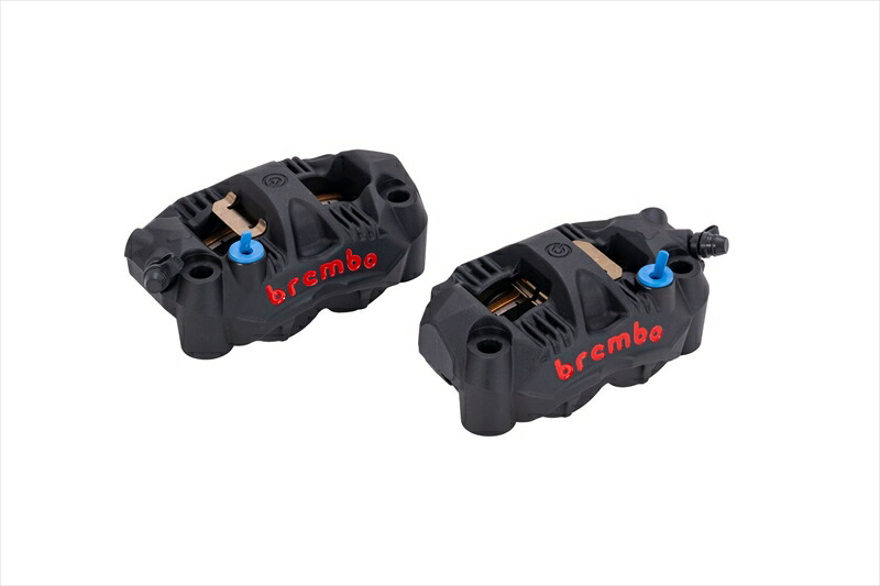 バイクパーツ BREMBO(ブレンボ) GP4-RS ラジアル モノブロック 4P キャリパー ブラックアルマイト レッドロゴ 左右セット 220.C783.10 4550646435408