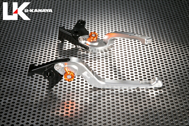 バイクパーツ ハンドル U-KANAYA(ユーカナヤ) レバーセット Rタイプ SV/BL HO113-111-0703 4550646449139