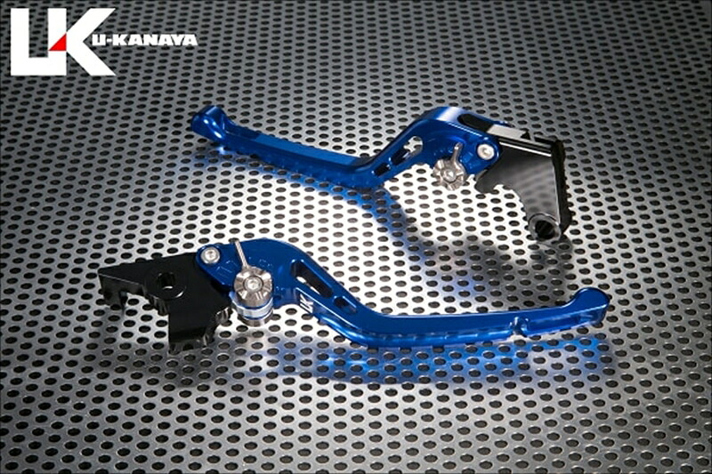 バイクパーツU-KANAYA(ユーカナヤ) レバーセット GPタイプ/ロング BL/RDKA074-128-05044550646477729|バイク・バイク用品はとやグループ