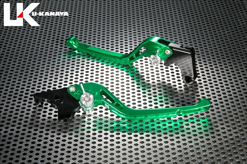 バイクパーツU-KANAYA(ユーカナヤ) レバーセット GPタイプ/ロング GN/TIKA074-128-05074550646477972｜バイク・バイク用品はとやグループ