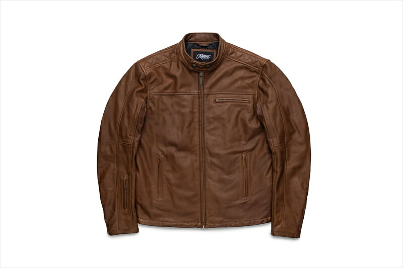 バイクパーツMOTONE CUSTOMS(モートーン) レザージャケット REVOLVER フルグレイン牛皮 タバコブラウン SMSW-02-S4550646491237｜バイク・バイク用品はとやグループ