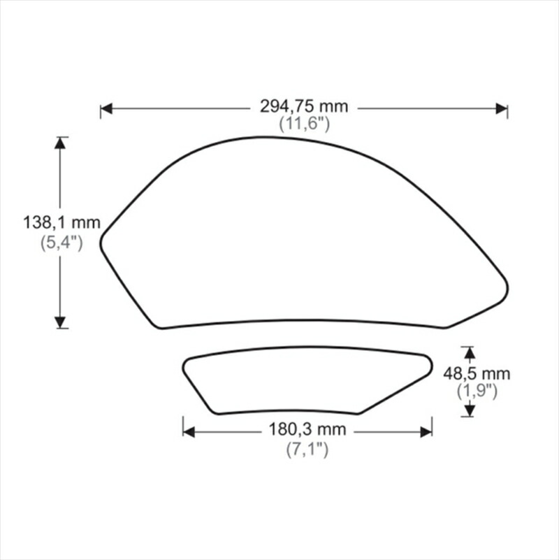 バイク用品 外装プーチ サイドタンクパッド クリア NINJA 09-1620080W 