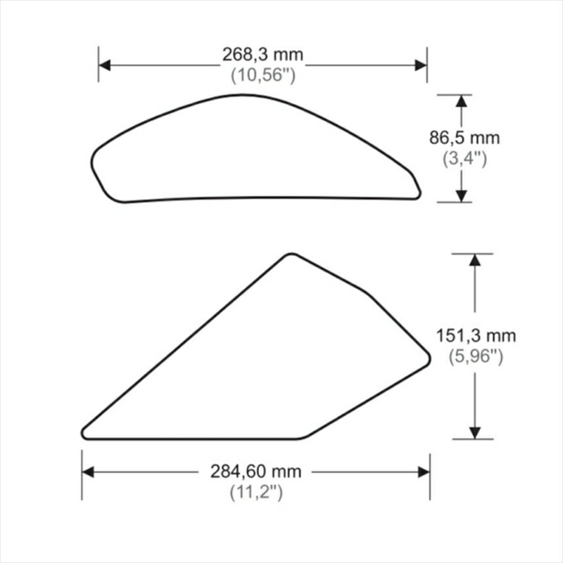 バイク用品 外装プーチ サイドタンクパッド クリア KAWASAKI ZX-10R 11 