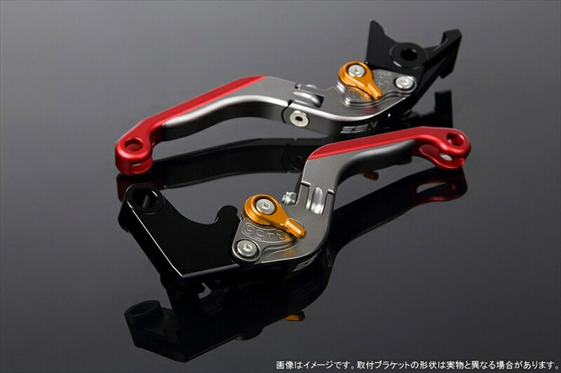 【5日前後で発送】 ハンドルエスエスケイ スピードラ アジャストレバー 可倒延長式 Mチタン/Mゴールド/Mレッド ZX-6R 07-17 ZX-10R 06-15LVGM027TM-GDRD 4580540607779取寄品｜バイク・バイク用品はとやグループ