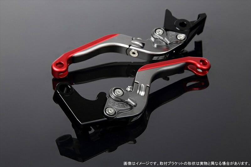 【5日前後で発送】 ハンドルエスエスケイ スピードラ アジャストレバー 可倒延長式 Mチタン/Mチタン/Mレッド ZX-6R 07-17 ZX-10R 06-15LVGM027TM-TMRD 4580540607847取寄品｜バイク・バイク用品はとやグループ
