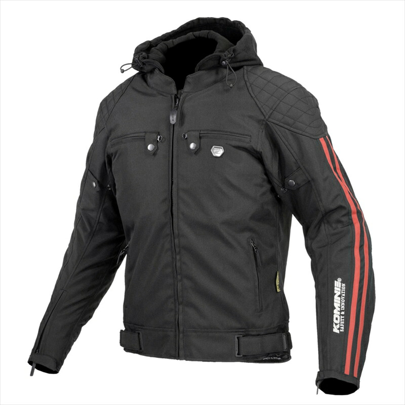 【5日前後で発送】バイク用品 ウェアコミネ JK-614 P.Wパーカ Black/Red M07-614 4573325767539｜バイク・バイク用品はとやグループ