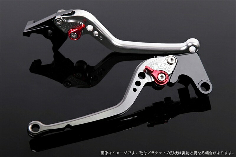 【5日前後で発送】バイクパーツエスエスケイ スピードラ SSKSPEEDRA アジャストレバー スタンダード ロング シルバー/レッド CBR600F PC41 11- CB600F PC41 07-HO0403676-RD 4589995424610｜バイク・バイク用品はとやグループ