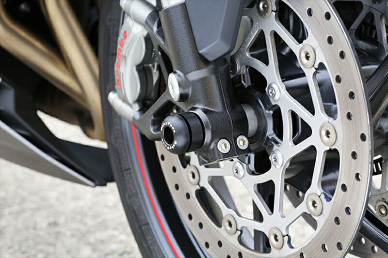 バイク用品 外装BABYFACE ベビーフェイス アクスルプロテクター フロント BLK STREET TRIPLE 765 17-006-AT006 4589981473011取寄品 セール