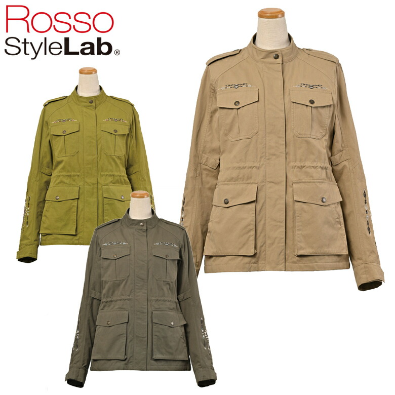 レディースバイクジャケット ROSSO STYLELAB(ロッソスタイルラボ)ミリタリージャケット ROJ-116 プロテクター付き ライディング 春夏/オールシーズン