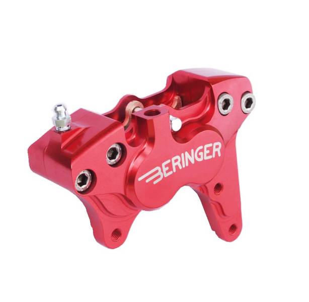 バイクパーツ BERINGER(ベルリンガー) 4P アキシャルキャリパー 左 レッド 4XR-R 4548916402182 102mm