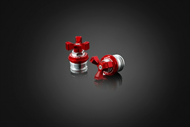 バイクパーツ BIKERS(バイカーズ) フロントフォークアジャスター レッド K0107-RED 4548916434930
