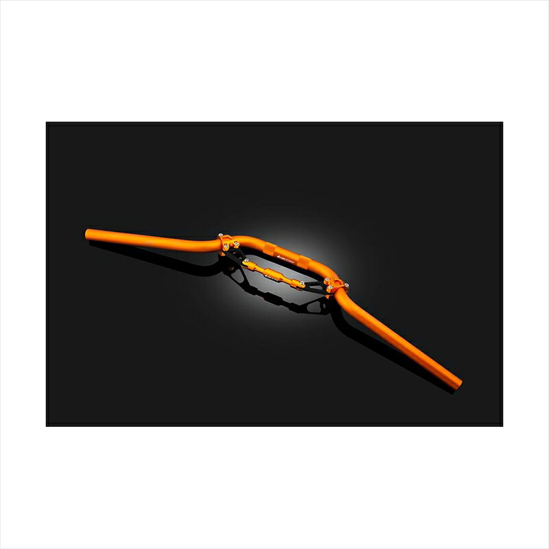 バイクパーツ BIKERS(バイカーズ) バーハンドル アルミ ブレース付キ オレンジゴールド K0109-OGD 4548916439942 Z125 PRO 16-22 KSR PRO 14