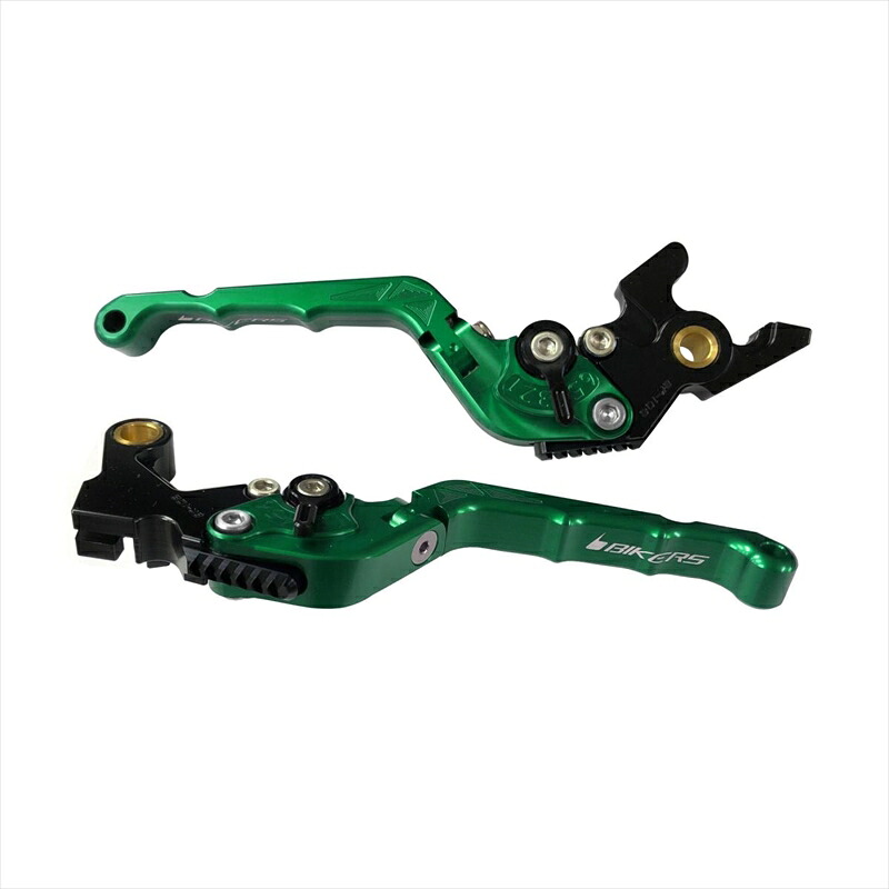 バイクパーツ BIKERS(バイカーズ) レバーセット 可倒式 カーブタイプ グリーン H1035-GRN 4550255633226 CBR650R/CB650R 19-24