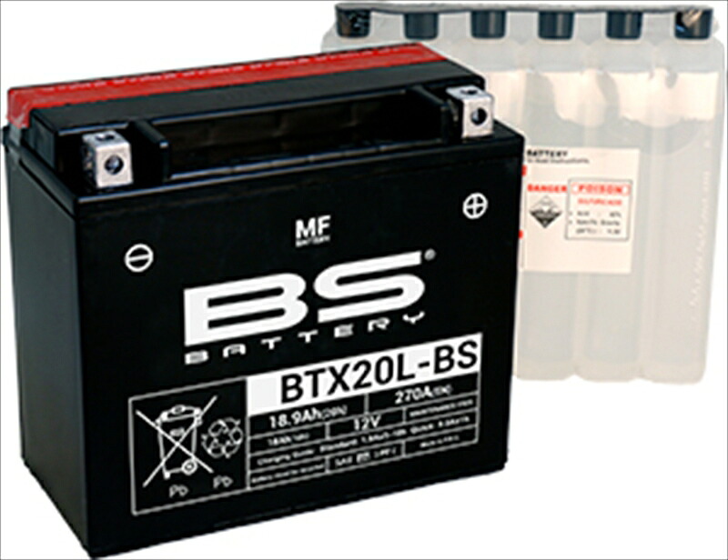 バイク用品 電装系BS BATEERY BSバッテリー バッテリー BTX20L-BSBTX20L-BS 3661451001106｜バイク・バイク用品はとやグループ 15,140円