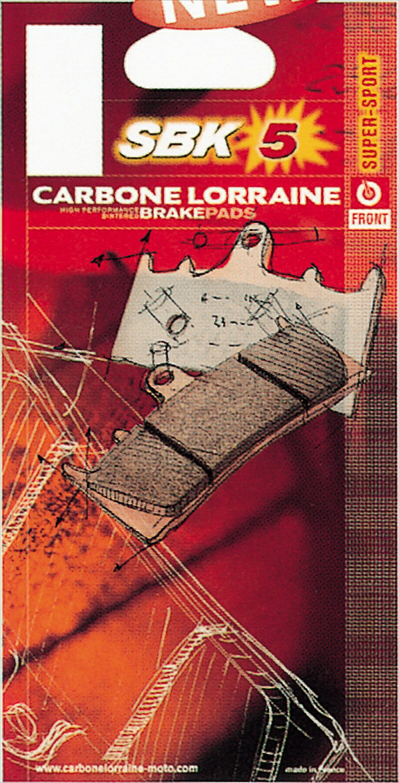 バイクパーツ CARBONE LORRAINE(カーボンロレーヌ) ブレーキパッド 1033-SBKCL1033-SBK (XBK5)4528388011440|バイク・バイク用品はとやグループ