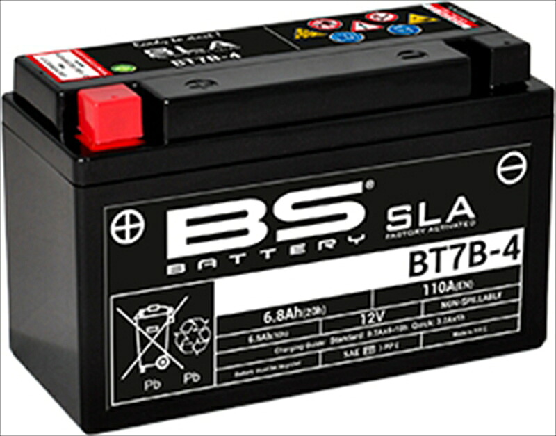 バイクパーツ BS-BATTERY(ビーエスバッテリー) バッテリー BT7B-4 3661451001410