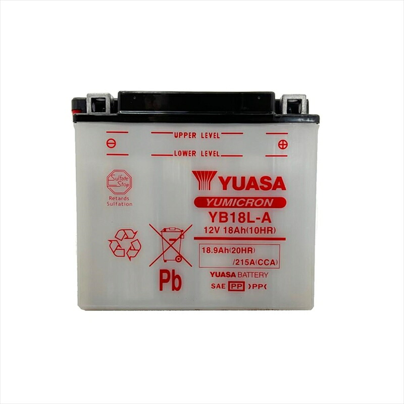 バイクパーツTAIWAN YAUASA PLOT(台湾YUASA) バッテリー 12V 液別開放式 YB18L-A4550255645649互換:GM18A-3A|バイク・バイク用品はとやグループ