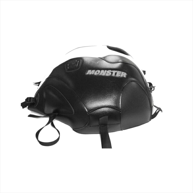 バイクパーツ バグスター タンクカバー ブラック/ホワイト1405O 4547424775726MONSTER400/600/750/900/1000 S4/S2R/S4R 00-08｜バイク・バイク用品はとやグループ