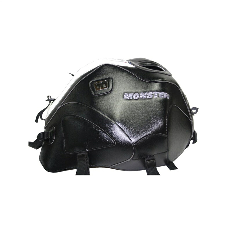 バイクパーツ バグスター タンクカバー ブラック/ホワイト 1405X 4548664818334 MONSTER400/600/750/900/1000 S4/S2R/S4R 00-08