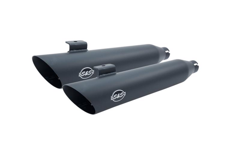 バイクパーツ エスアンドエスサイクル S&S スリップオン スラッシュカット ブラック DYNA 10-17 550-0724 4549950898436