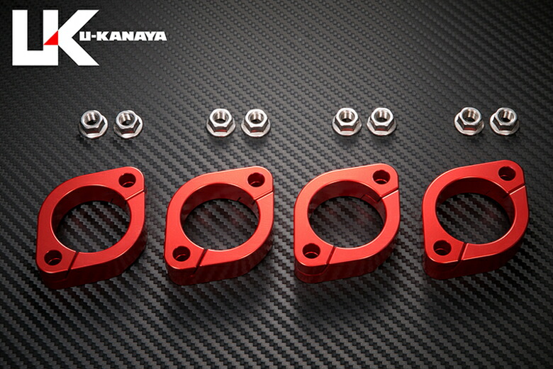バイクパーツ マフラー ユーカナヤ ビレットエキゾーストフランジ RED EFRDZEP4 4548916811557 ZEPHYR400/ZEPHYR X