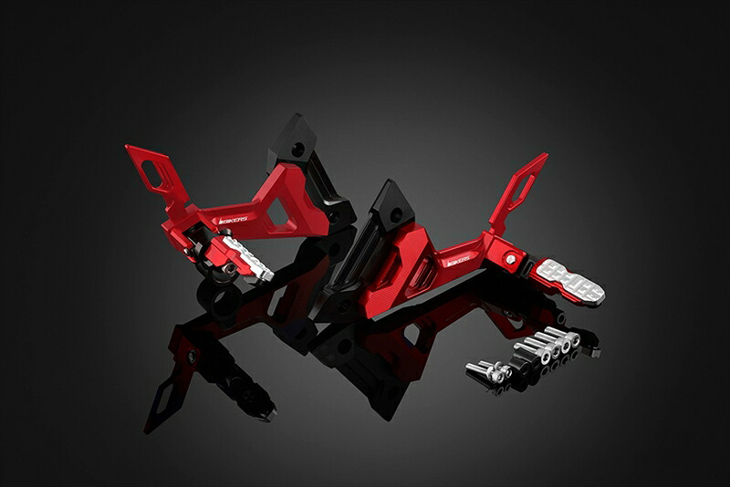バイクパーツ BIKERS(バイカーズ) リアフットレスト レッド K0211-RED 4548916433032