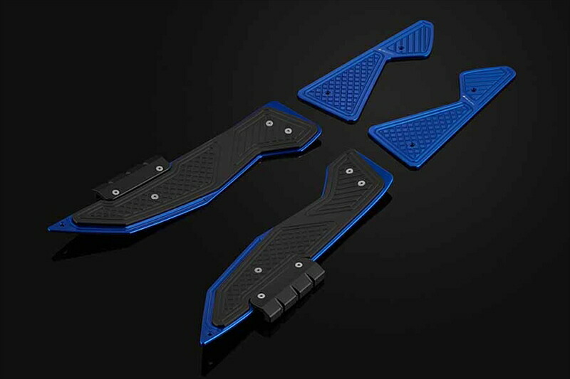 バイクパーツBIKERS(バイカーズ) フットプレート 左右セット ブルーY0226-BLU-BLK4550255219192｜バイク・バイク用品はとやグループ 33,413円