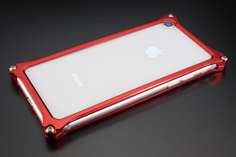 バイク用品 電子機器類 スマートフォンステー＆マウント＆給電システム ギルドデザイン ギルドD ソリッドバンパー レッド iPhone8 7 GI-402R 42414 4522285424143 取寄品