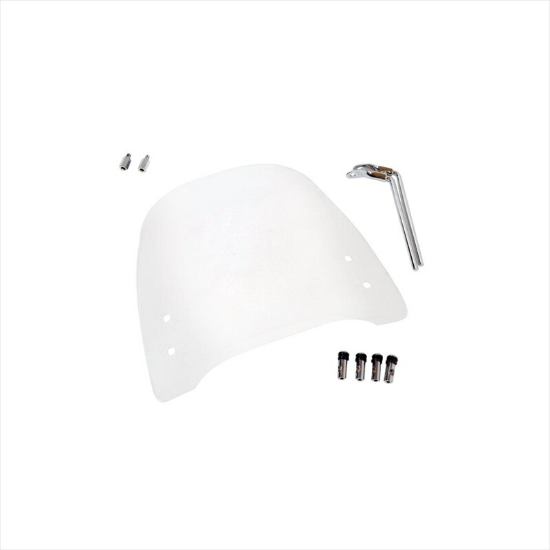 バイクパーツ 外装 ワールドウォーク ウインドスクリーン WS-04G クリア ws-04gc-8ss 4582494891341 原付用 汎用 8mm正ネジ2個アダプター付き