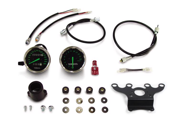 バイク用品電装系メーターSP武川スピ-ド&タコメ-タ-キットステンBLKモンキー(機械式ユニット無)スペシャルパーツタケガワ05-05-0089取寄品