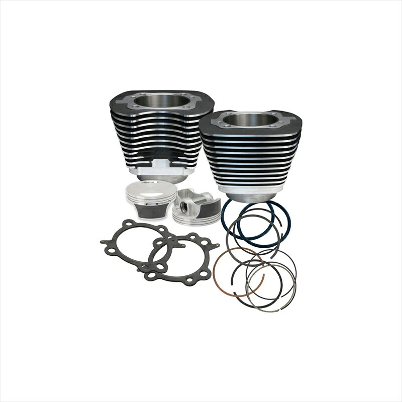 バイクパーツエスアンドエスサイクル S&S 106 BIG BORE KIT W.BLK BIG TWIN 07-17910-0206 4549950090250|バイク・バイク用品はとやグループ