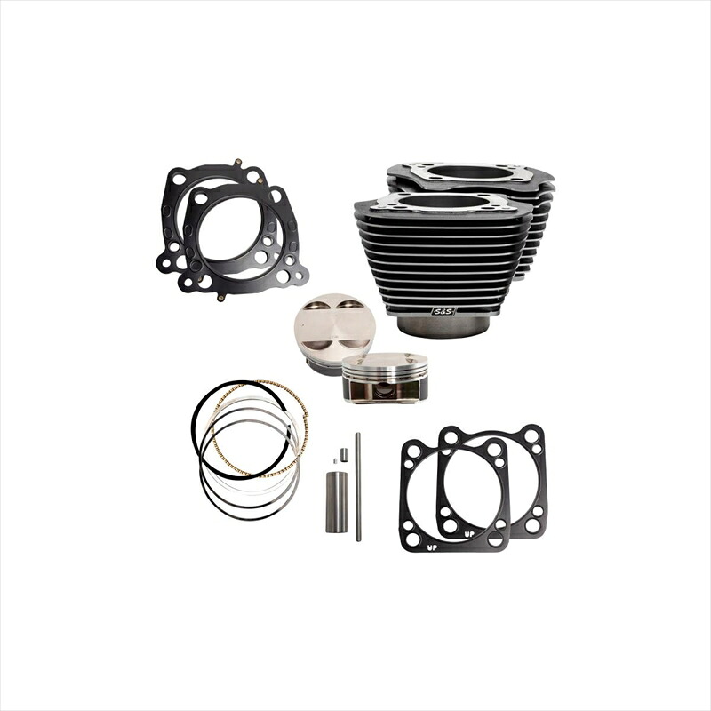 バイクパーツエスアンドエスサイクル S&S 128 ビッグボアキットBLK.G H/L M8エンジン 117CI910-0733 4550255112059|バイク・バイク用品はとやグループ