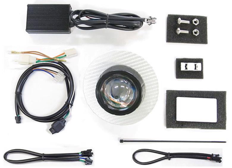 バイク用品 電装系 ヘッドライト&ヘッドライトバルブProtec LEDプロジェクターヘッドライト スーパーカブ110(JA44) 18- シルバーカーボンパネルプロテック 63181-30取寄品|バイク・バイク用品はとやグループ