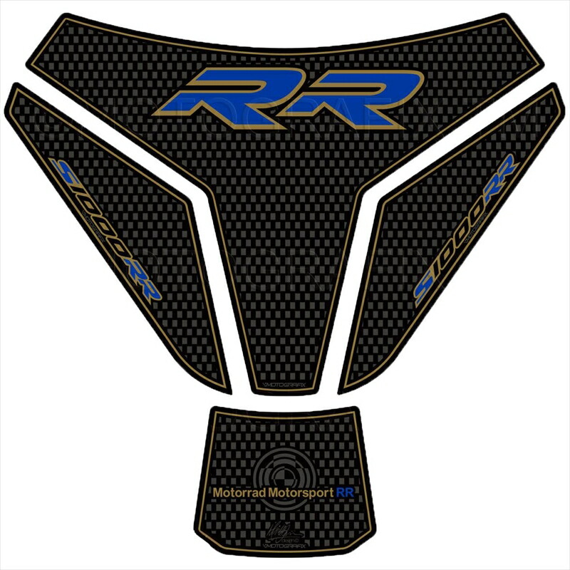バイクパーツ 外装 モトグラフィックス タンクパッド カーボン/GLD/ブルー MT-TB023CAB 4580041212908 S1000RR 15-