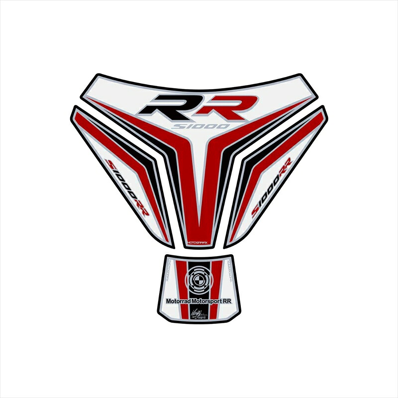 バイクパーツ 外装 モトグラフィックス タンクパッド ホワイト/レッド/ブラック MT-TB023WRK 4580041213066 S1000RR 15-