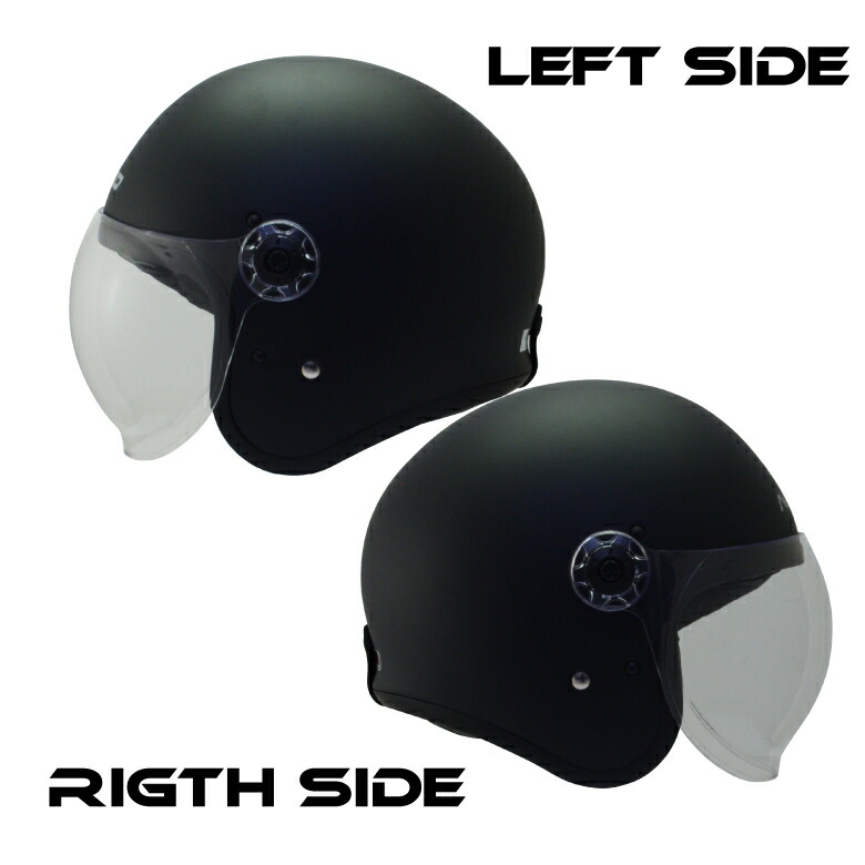 【送料無料】バイクヘルメットジェット【新品】インナーバイザークリアシールド【安全規格品】PSCSG全排気量対応【プレゼント付】クイッククロスNIKKON-502マットブラック