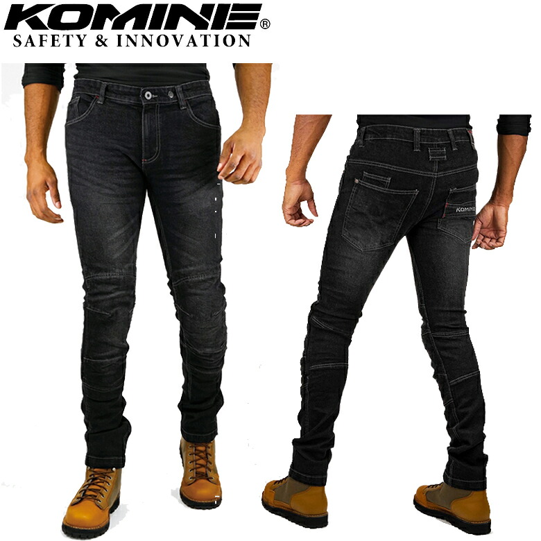 バイク用品プロテクター付き KOMINE(コミネ)KV ジーンズ WJ-747S メンズ デニム ライディングパンツ ブラック オールシーズン 取寄品