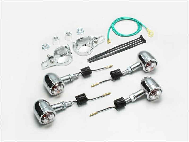 バイク用品 電装系ハリケーン HURRICANE ミニブレットウインカーkit ﾌｫｰｸﾏｳﾝﾄHA5433C-01 4936887637526取寄品｜バイク・バイク用品はとやグループ