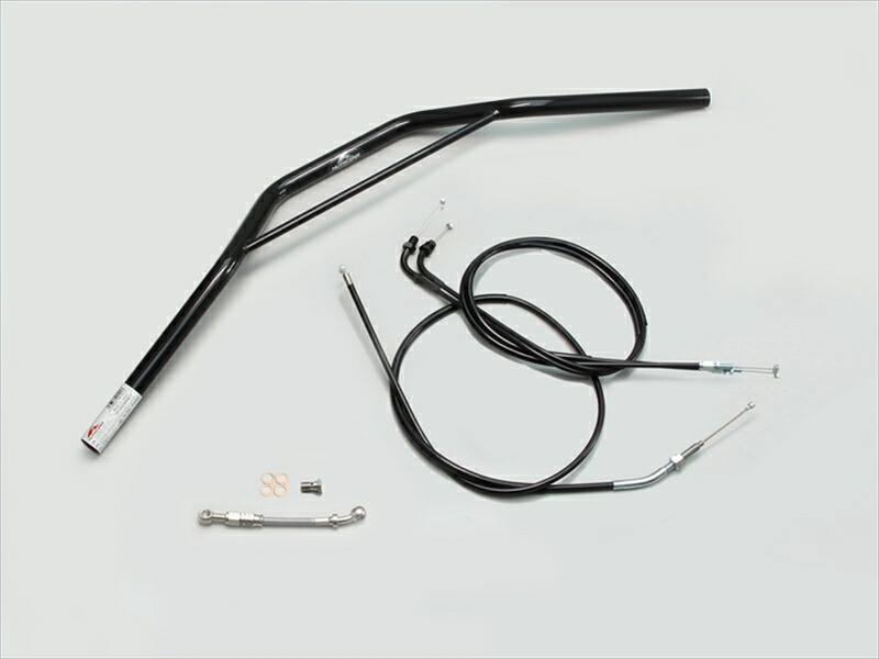 バイク用品 ハンドルハリケーン HURRICANE トラッカースペシャル ブリッジ付 ハンドルSETH027-034B 4936887011418取寄品|バイク・バイク用品はとやグループ