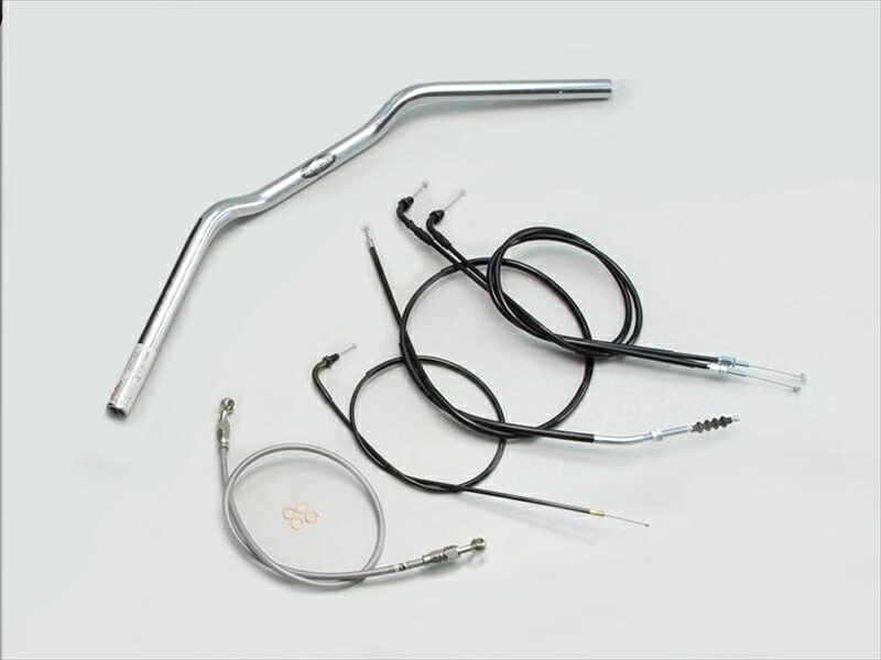 バイク用品 ハンドル ハリケーン HURRICANE フラットコンチ１型 ハンドルSET H028-061C 4936887014594 取寄品