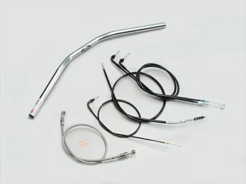バイク用品 ハンドル ハリケーン HURRICANE フラットコンチ４型 ハンドルSET H028-064C 4936887014624 取寄品