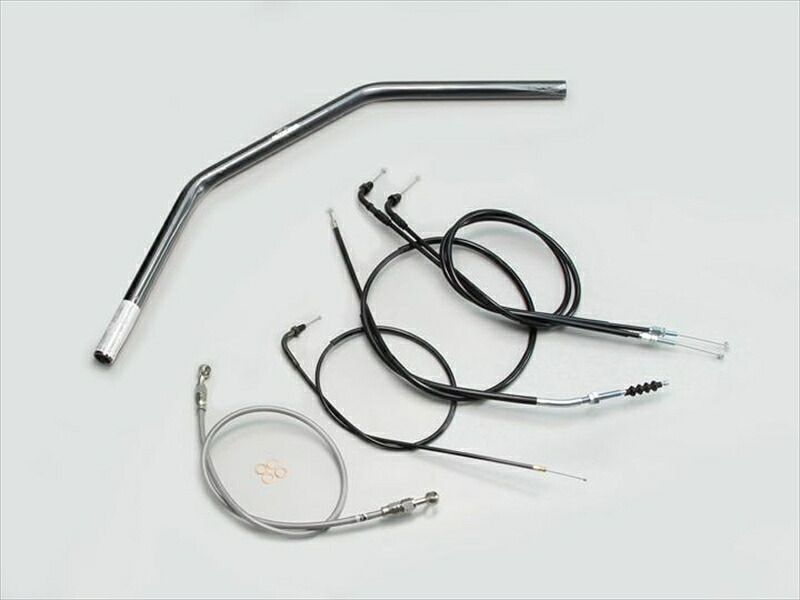 バイク用品 ハンドル ハリケーン HURRICANE フラット３型 ハンドルSET H028-058B 4936887015027 取寄品