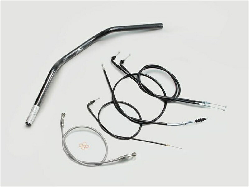 バイク用品 ハンドル ハリケーン HURRICANE フラットコンチ３型 ハンドルSET H028-063B 4936887015065 取寄品