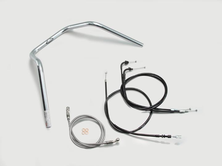 バイク用品 ハンドルハリケーン HURRICANE 200アップ3型プルバック ハンドルSETH503-013C 4936887926606取寄品|バイク・バイク用品はとやグループ