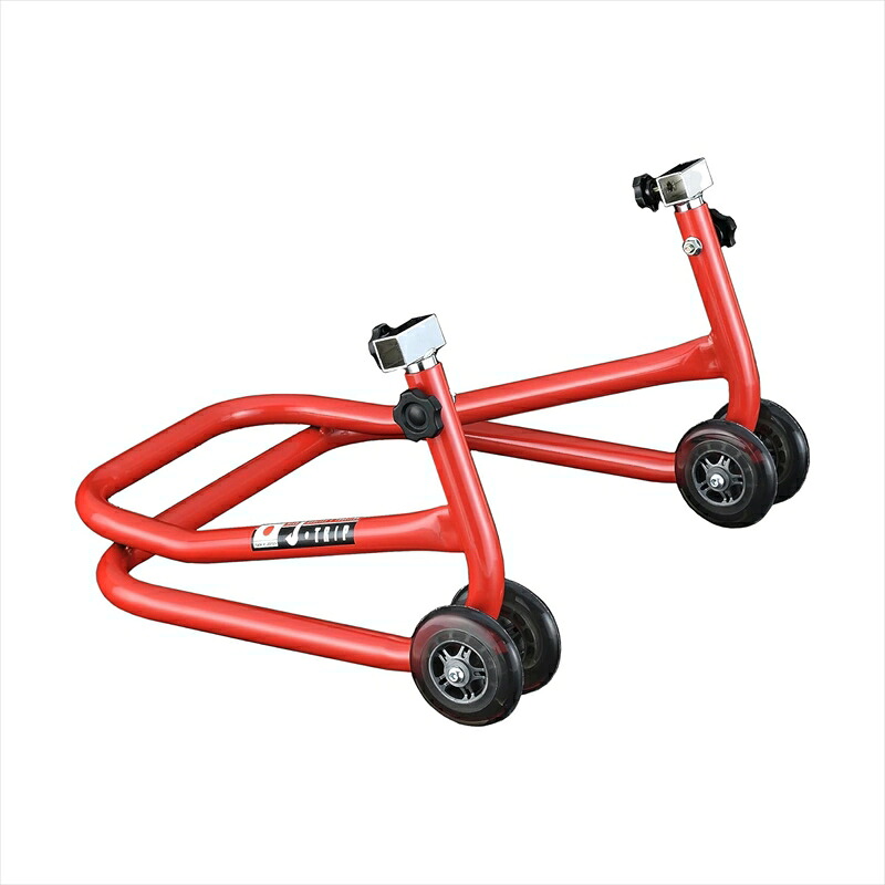【5日前後で発送】バイク用メンテナンススタンド JTRIP(ジェイトリップ) ショートローラースタンド(ホンタイ) レッド JT-125RD 4571189780718