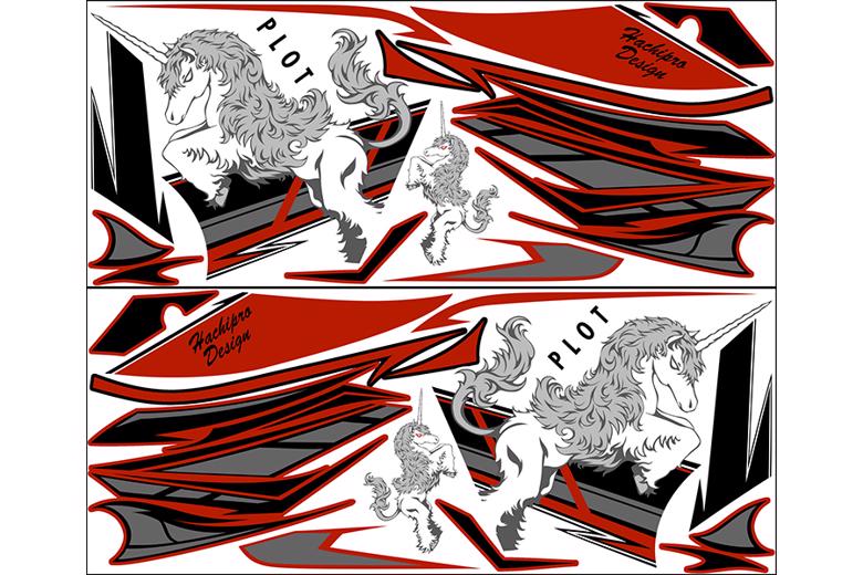 バイク用品 アクセサリーPLOT プロト デカールキット ユニコーンA レッド YZF-R3 R25 15-18PDK354UCA-R 4548916592685|バイク・バイク用品はとやグループ